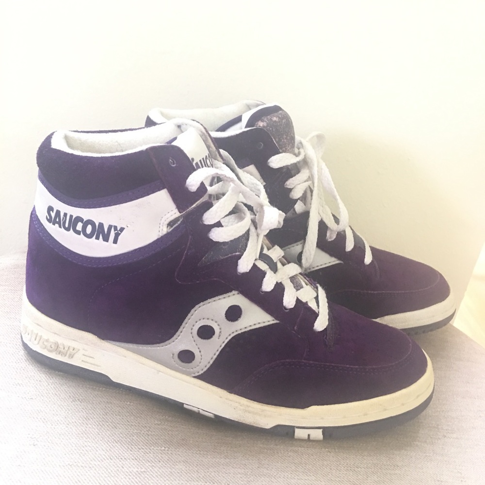 Vintage Saucony Purple Suede High Tops